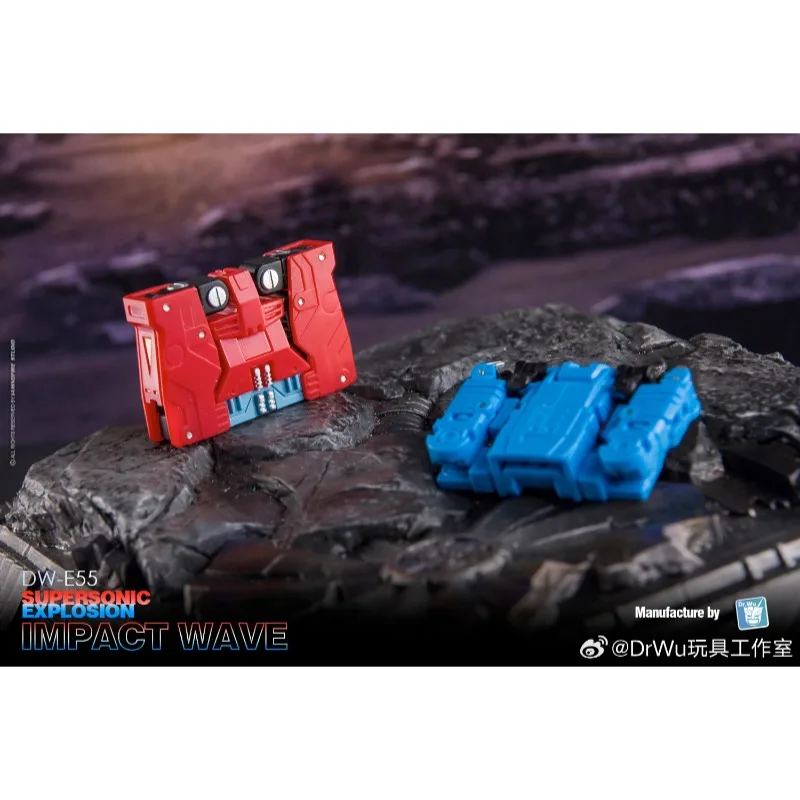 In Stock Transformation Dr.Wu Dw-E55 Dw-55t Decibel Impact Wave Mini Action Figure Model Collection Toy Children Festival Gifts