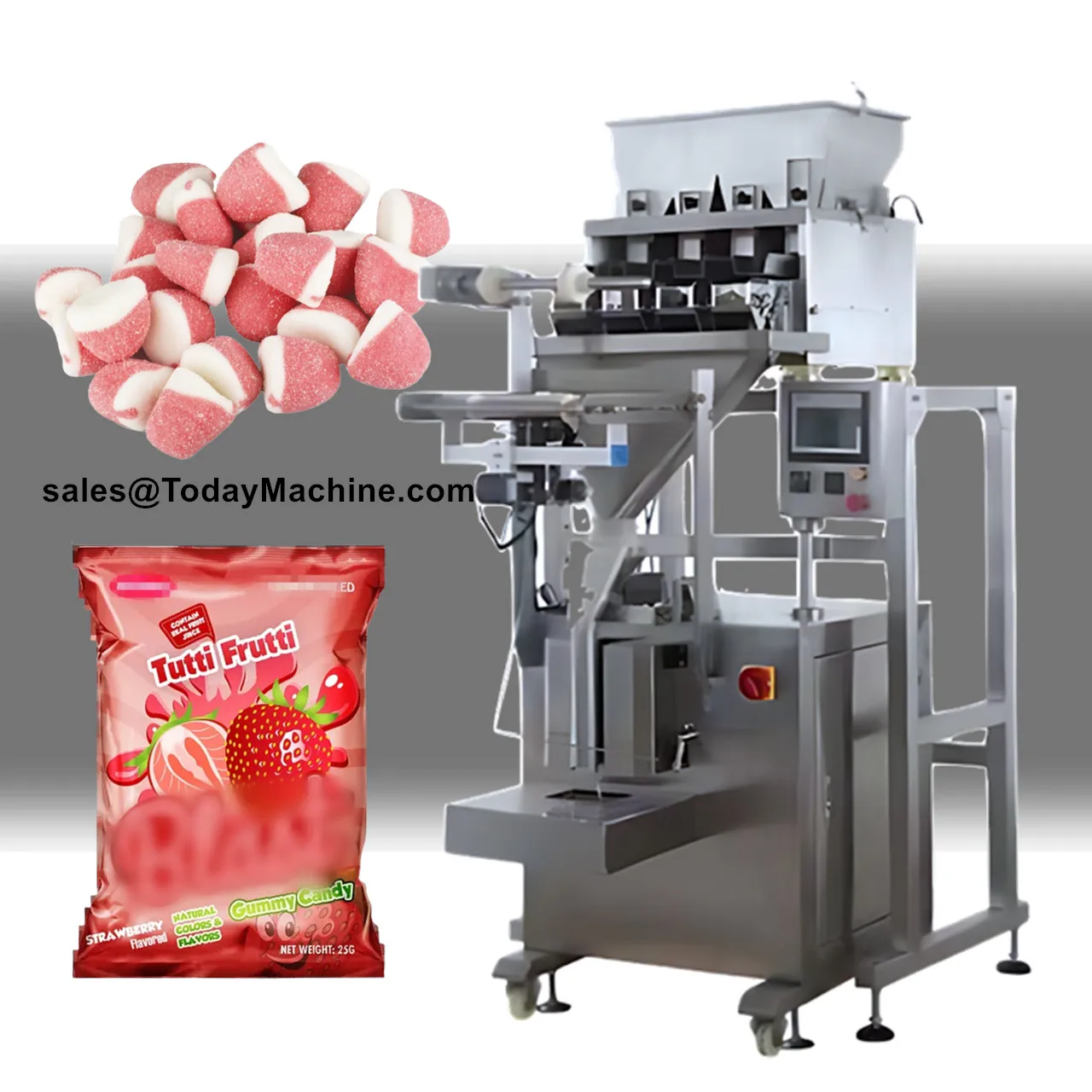 Vertical Granule Big Pouch Packaging Machine Factory 4 Head Linear Weigher