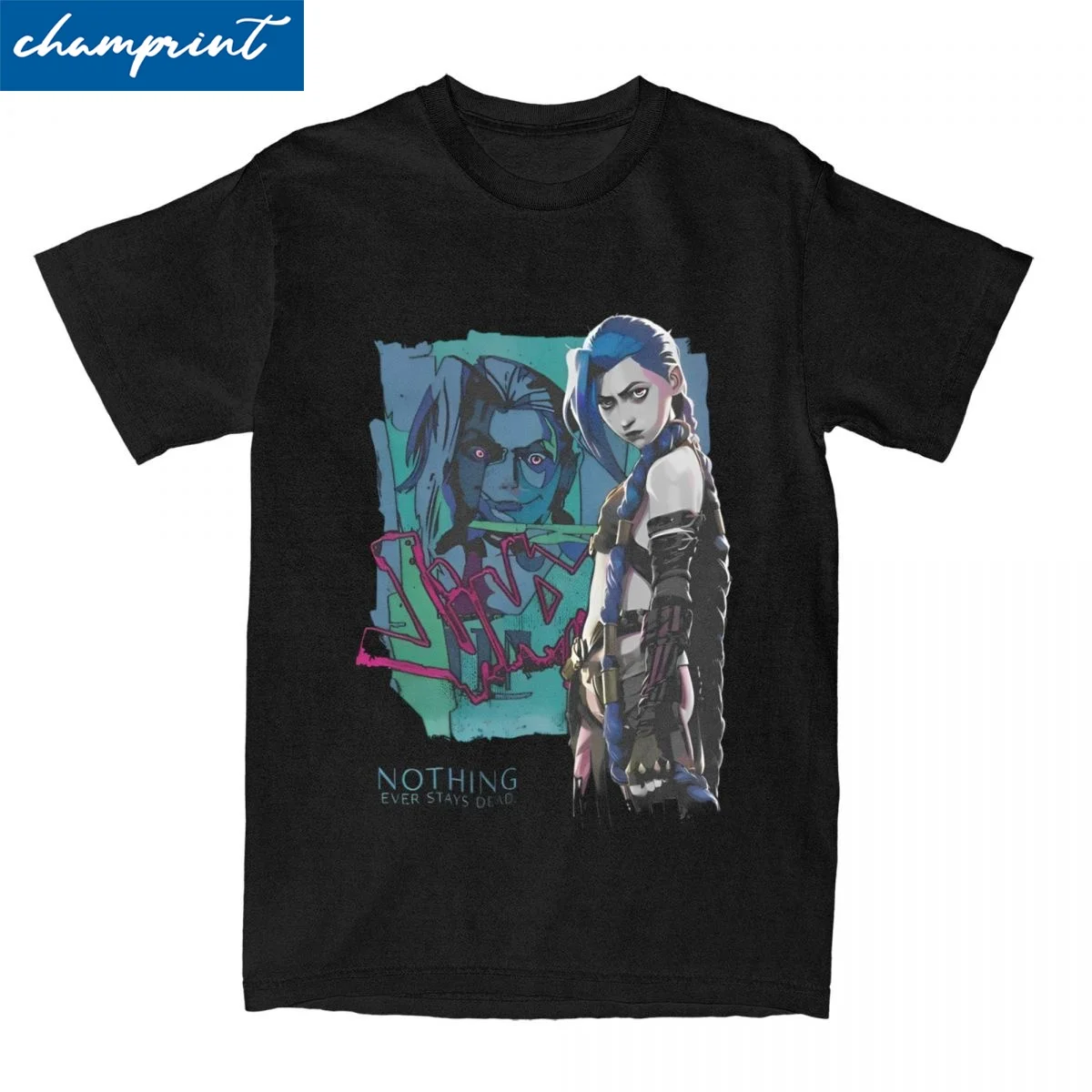 Jinx Arcane Jinx T Shirt Men Women's 100% Cotton Creative T-Shirts O Neck Tee Shirt Short Sleeve Clothes 6XL