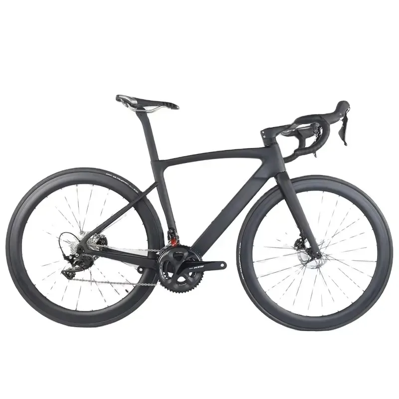 Hot Sale Factory Hot Sale Full Carbon Road Bicycle Ultralight 8kg Complete Bike Full Hidden Cable Routing Disc Brake Carbon
