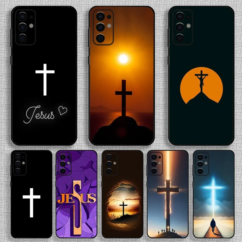 Bible Jesus Christ Christian Cro Phone Case For Samsung S24,S21,S22,S23,S30,Ultra,S20,Plus,Fe,Lite,Note,10,9,5G Black Soft Cover