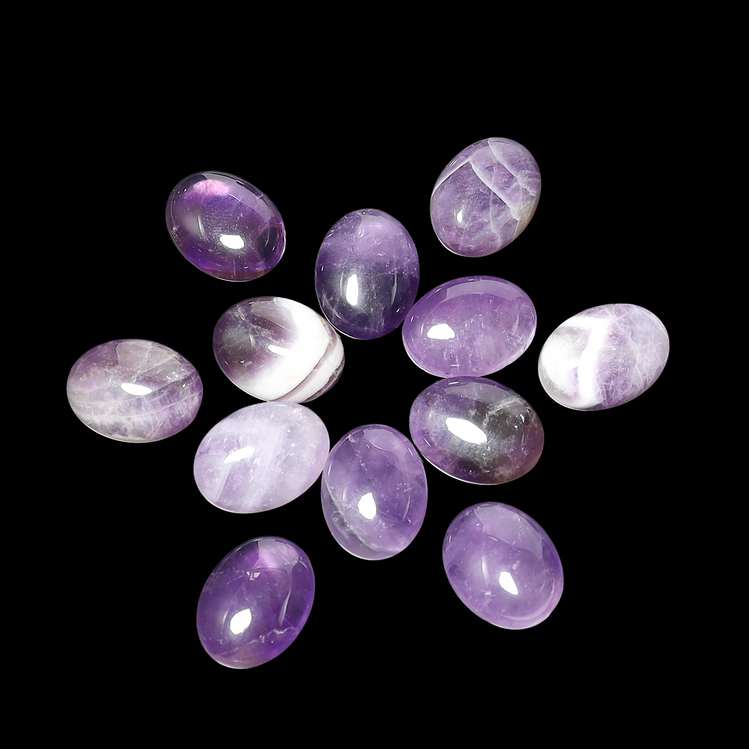 Natural Amethyst Oval Cabochon 12x16mm Egg Stone For Jewelry Making DIY Craft Ring Setting Reiki Healing Energy Chakra Gift