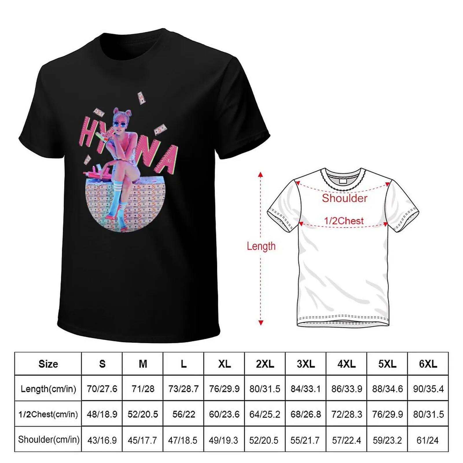 HYUNA T-Shirt anime tshirt baggy shirts black t-shirts for men image 2