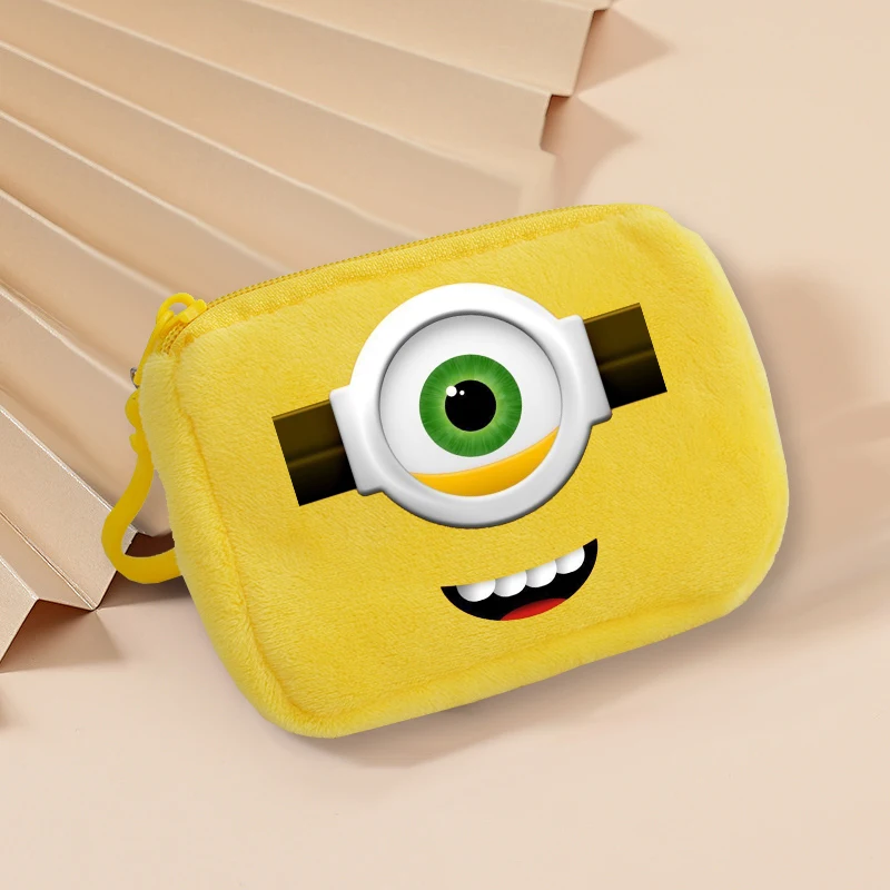 Minionses Pluche Portemonnee Mode Vierkante Rugzak Decoratie Hangers Zakken Leuke Cartoon Geld Kaart Opslag Portemonnee Meisjes Geschenken