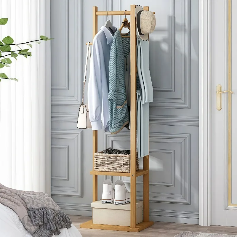

Stable Household GoodsCorner Coat Rack Multifunctional Floor-to-ceiling Clothing Rack Living Room Entrance Storage Rack