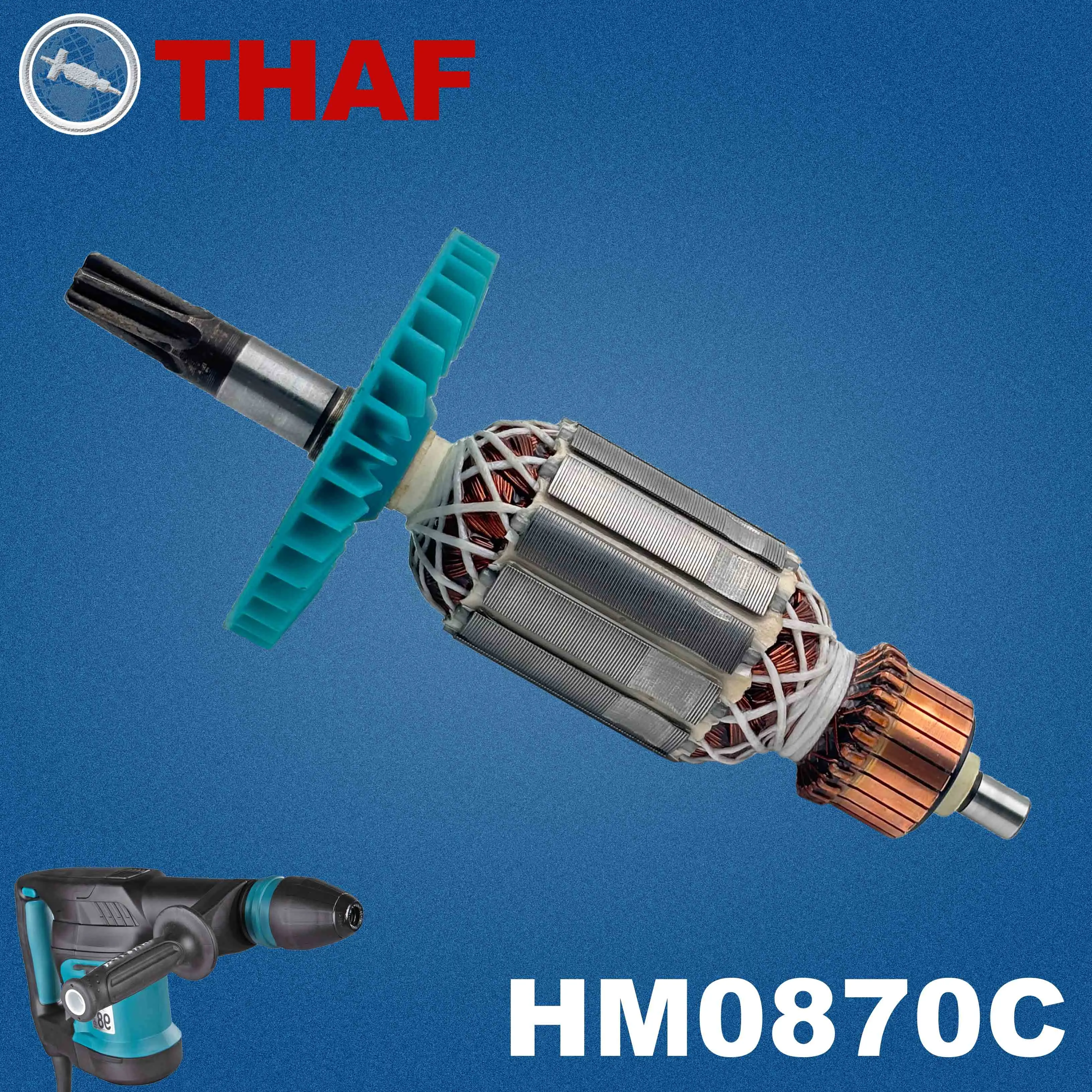 AC220V-240V HM0870C Armature Rotor Anchor Motor Replacement Spare Parts For MAKITA Rotary Hammer