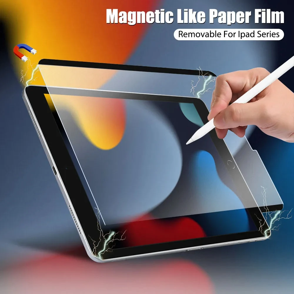 Paper Magnetic Like Screen Protector For Ipad 9 8 7 6 5 9th Generation 10 Ipad Pro 11 12.9 10.5 9.7 Air 5 4 13 2024 Mini 6 Film