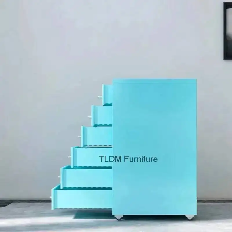 Desk Mobile Cabinets Office Modern Organizer Multi-layer Locking Shelf Metal Storage Drawer Cabinet Simple Filing Home Furniture