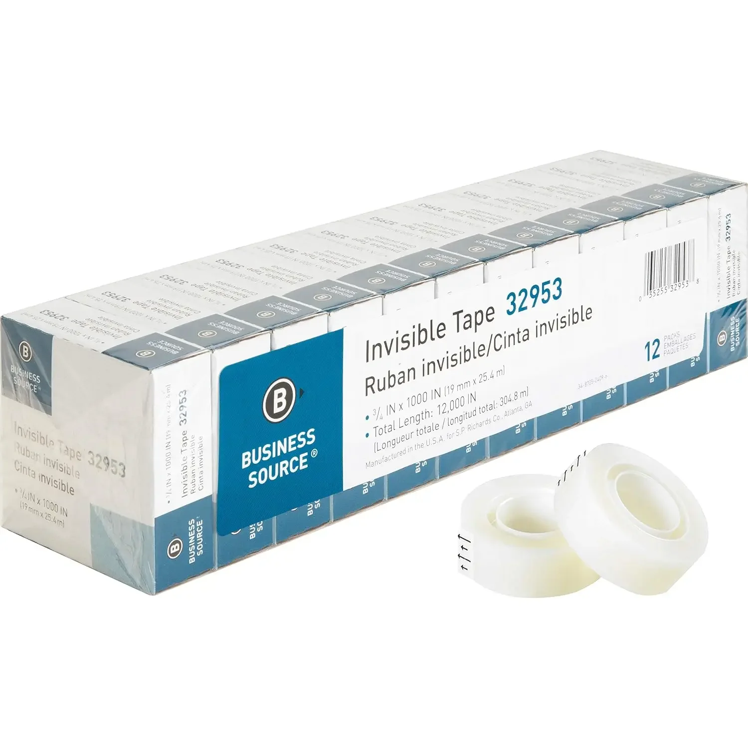 Business Source Invisible Tape Value Pack 6 Pack Clear Office Supply