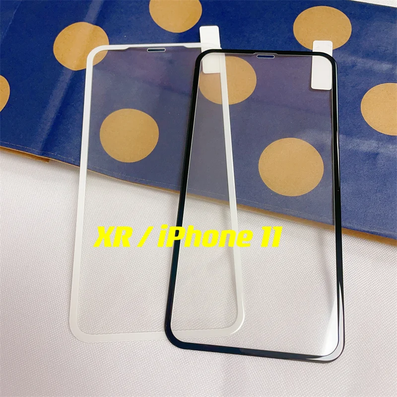 

White Black Carbon Fiber Front Screen Film For iPhone15 16Pro 14Plus 13 12 11 Xsmax XR Xs 9H Tempered Glass Film Protector