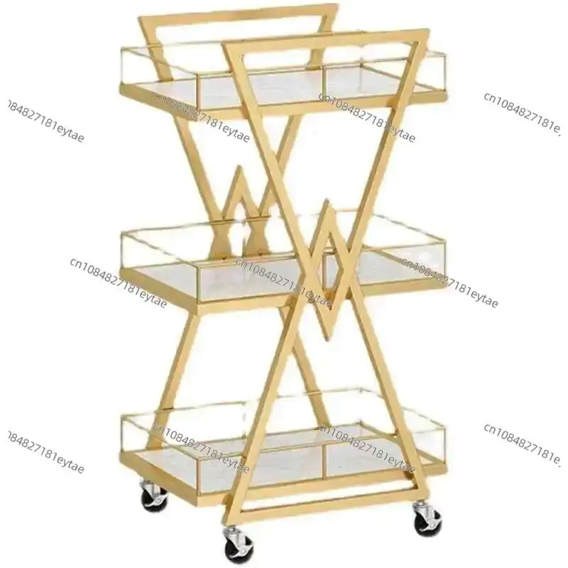 High-end Special Beauty Salon Trolley Salon Furniture Nail Makeup Tool Storage Cart Multi-layer Barber Tool Cart Auxiliary Cart