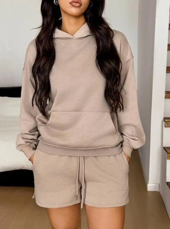 

Y2K long sleeved sportswear shorts two-piece set for women's clothing, new women's clothing for autumn and winter 2025