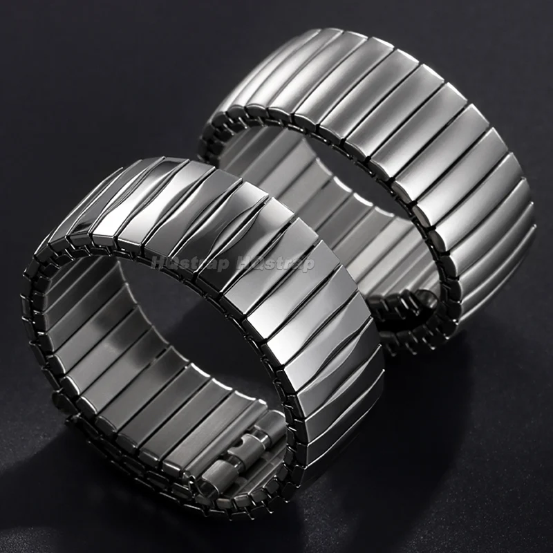 17 مللي متر 20 مللي متر شريط معدني مرن لحزام ساعة سواتش الفولاذ المقاوم للصدأ تمتد التوسع العالمي استبدال سوار إكسسوارات
