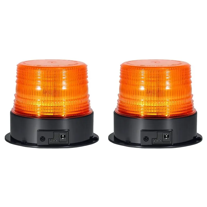 ABWZ-2X Magnetic Wireless Beacon Light, Rechargeable Emergency Flashing Warning Battery Operated Strobe Lights