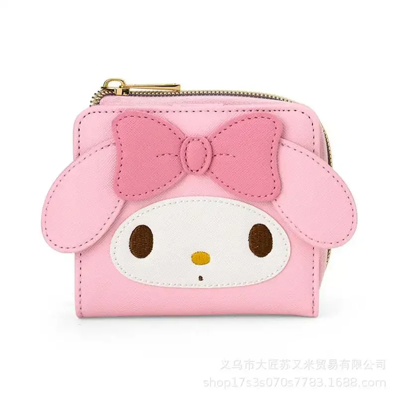 PU Kuromi Hello Kittys Coin Purse Cinnamoroll My Melody Short Style Girl Student Cute Bags for Woman Kawaii Cartoon