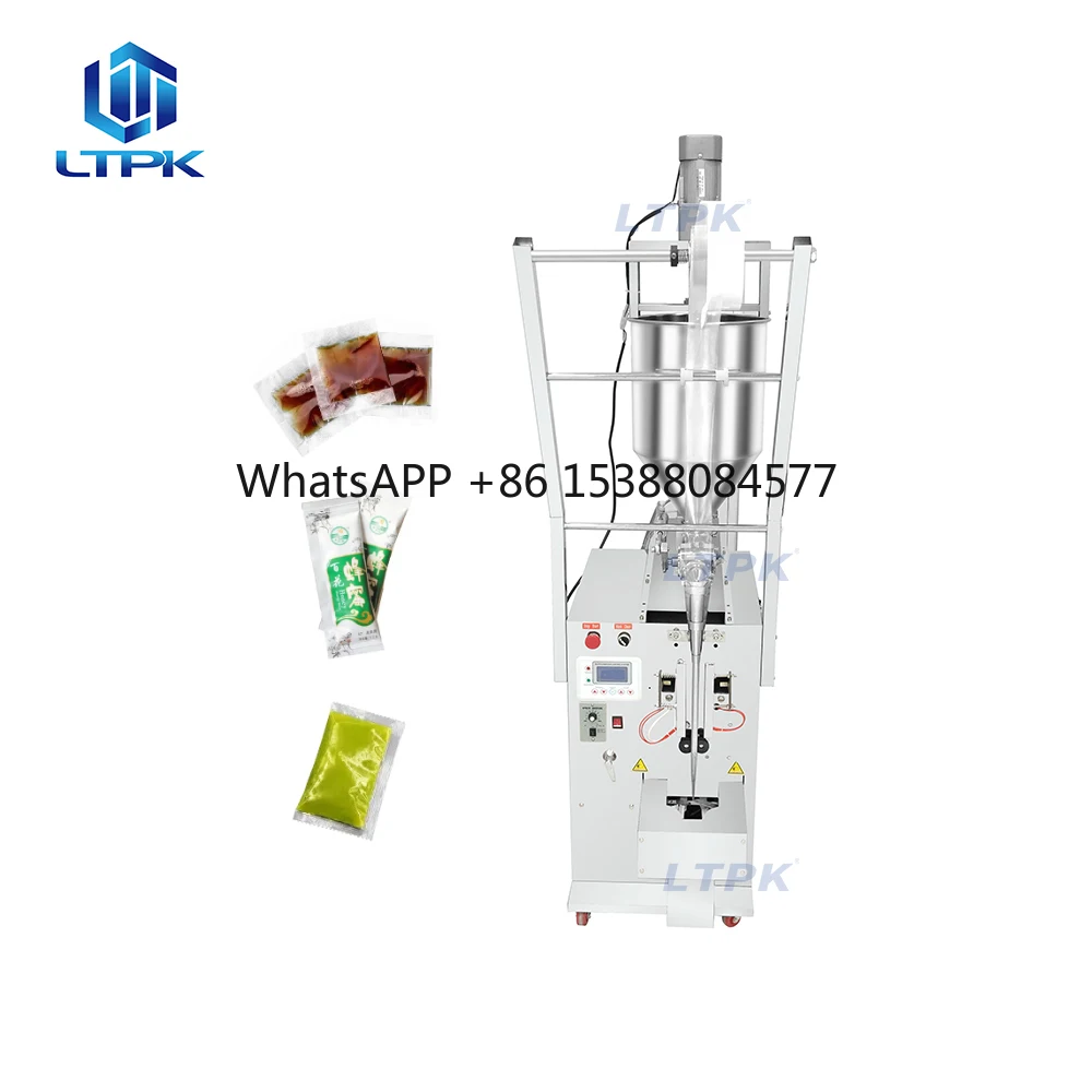 LT-GP85TM Automatic Three Sides Ketchup Tomato Sauce Fruit Jelly Bag Packing Machine with Mixer