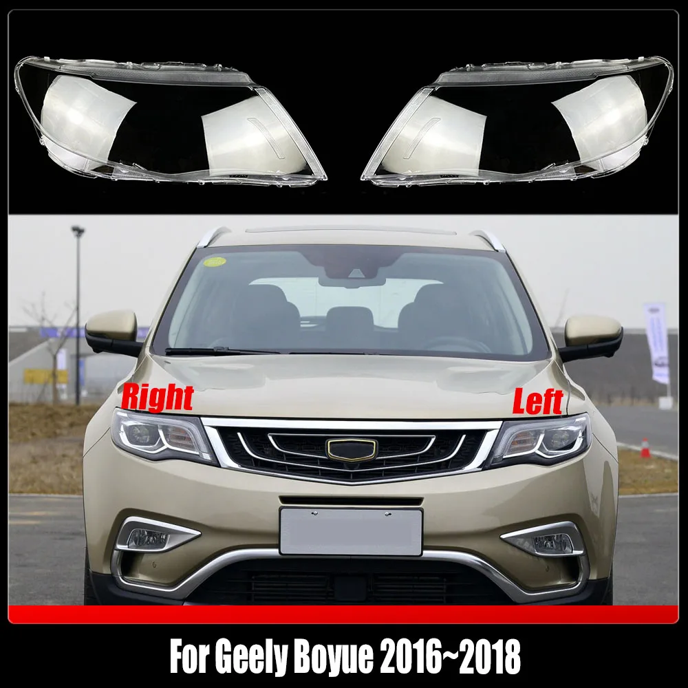 

For Geely Boyue 2016~2018 Headlamp Lamp Shell Headlight Cover Transparent Lampshade Plexiglass Replace Original Lens