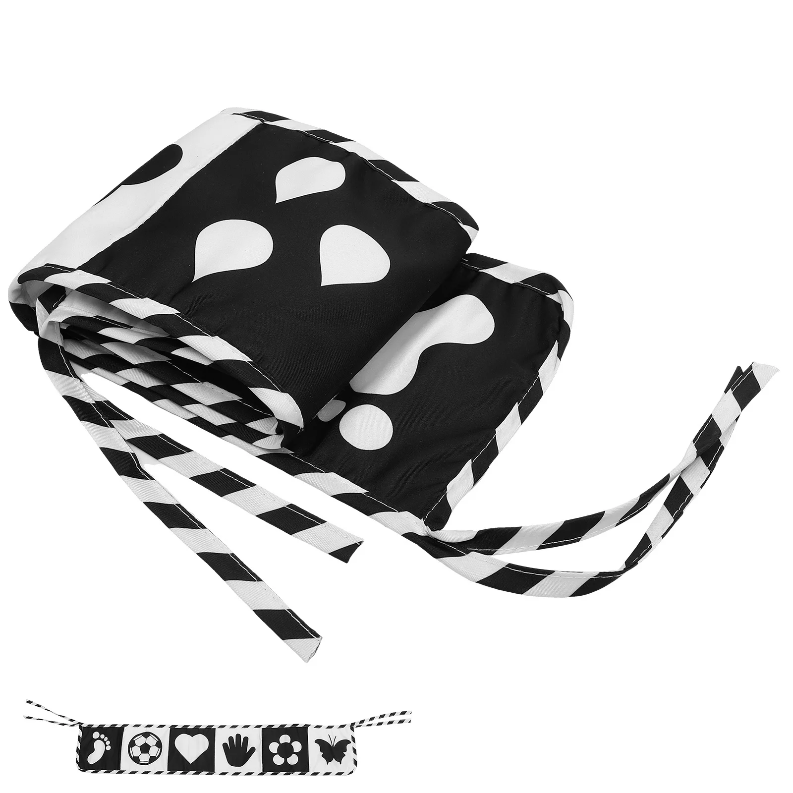 Libro di stoffa 3D per neonati Libro per bambini increspato sensoriale Educazione precoce Neonato Stimolazione visiva Sviluppo neonato