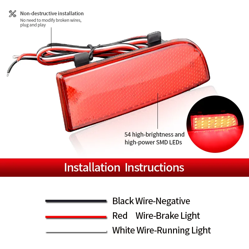 2PCS Auto Hinten Stoßstange Led-leuchten Rot Rücklicht Für Mercedes Benz Vito Viano W639 2003-2014 Brems Lampe nebel Licht 12V 2E0945105A