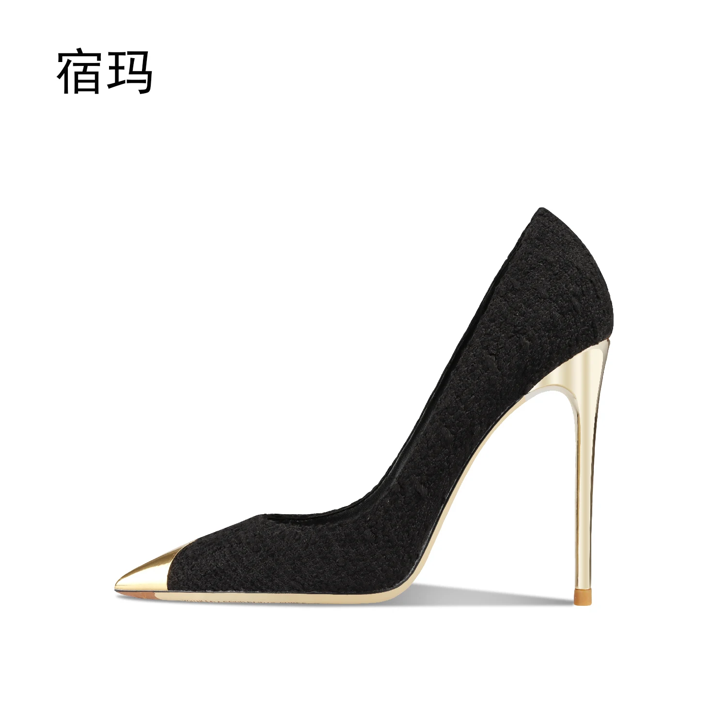 Women\'s Shoes 2024 Metal Decoration High Heels Casual OL Sexy Fashion Pumps Elegant Shoes Luxury Party Elegant Office Shoes 8cm