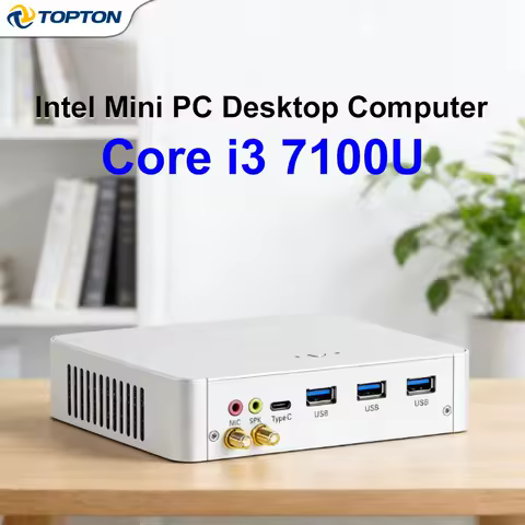 Topton F3 Mini Desktop Computer, Intel Core i3 7100U Processor, Windows 11 Pro WiFi , Solid Metal Micro PC for Home Office HTPC