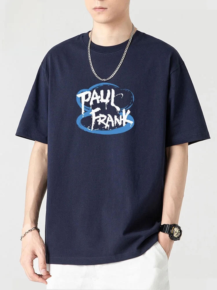 

Мужская летняя тонкая футболка Heavyweight ort Sve с круглым вырезом, с мультяшным животным принтом, дышащая, свободного кроя, повседневная.