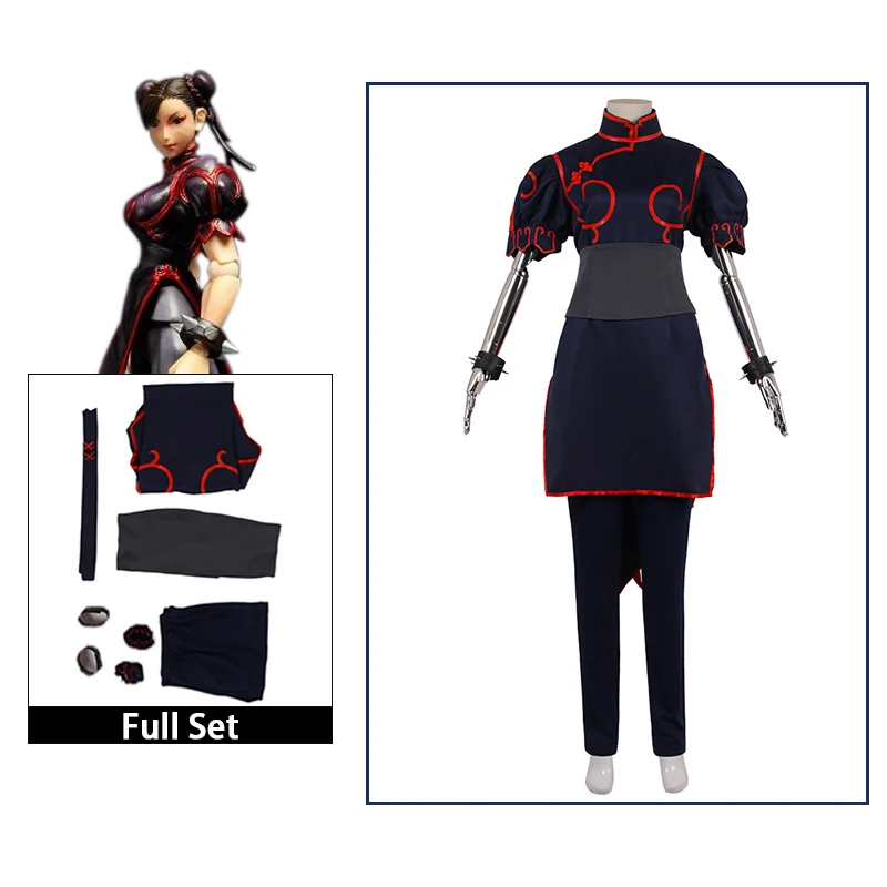 

Game Street Fighter Costumes Chun-Li Cosplay Animation Cheongsam Lion Dance Performance Clothes Halloween Carnival Costumes