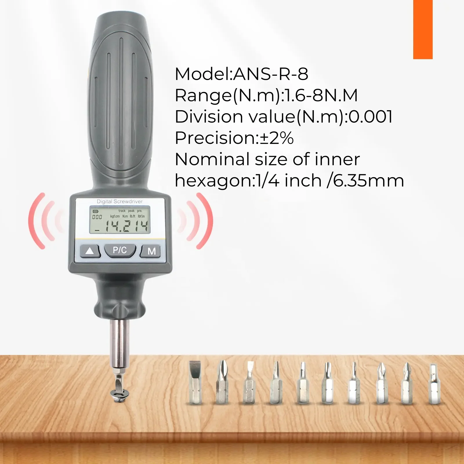 ALIYIQI ANS-R-8N.M Precision Digital Screwdriver  Mini Electric Screwdriver High Accuracy 2% Multi-function Screwdriver