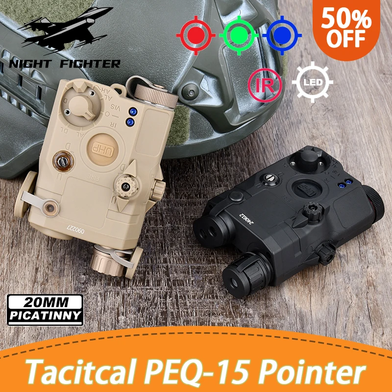 

WADSN PEQ15 Red Dot Laser Aiming IR Battery Box M300 M600 Flashlight Tactical Dual Control Remote Switch Fit 20mm Rail