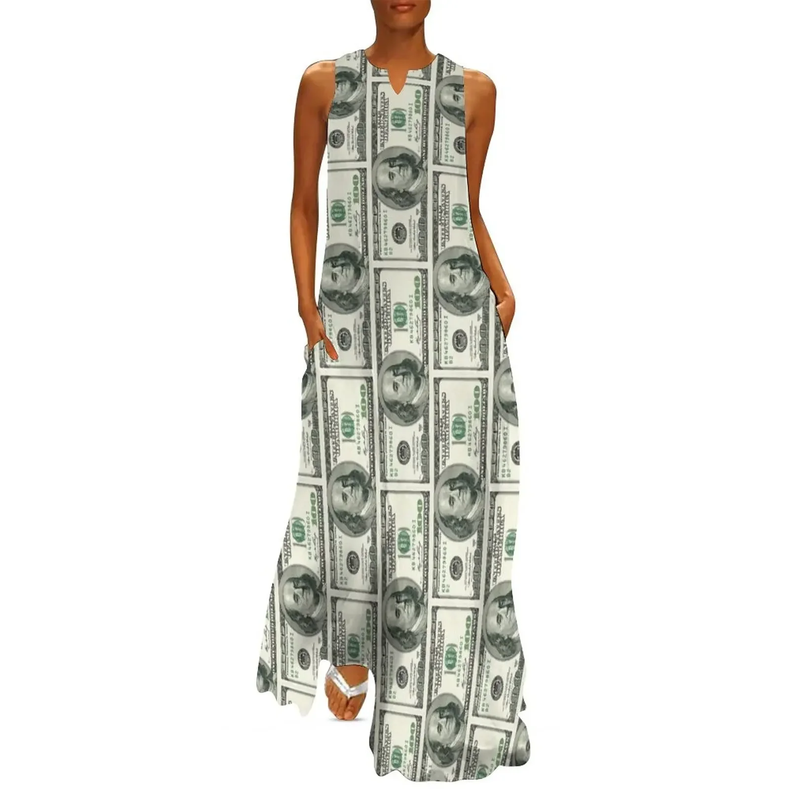 

100 Dollar Bill Long Dress luxury evening dresses 2025 dress women summer prom dress 2025 Women's clothing