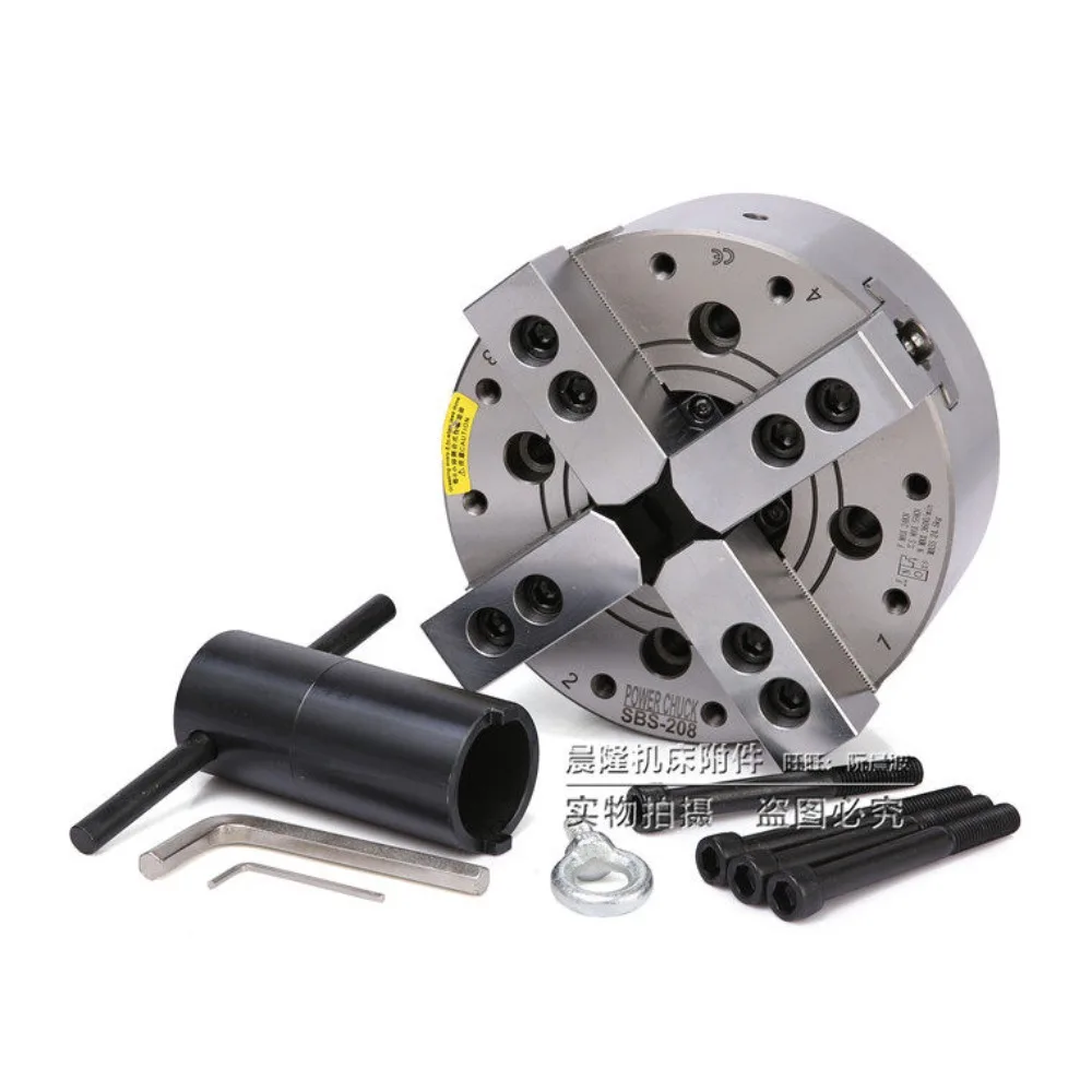 Four-jaw hollow hydraulic power chuck/hydraulic chuck/hydraulic chuck 5 6 8 10 12 inches (steel)