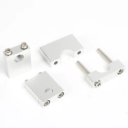 CNC Aluminum Panel Bracket Pipe Clamp Dual Hole Pipeline 1/4