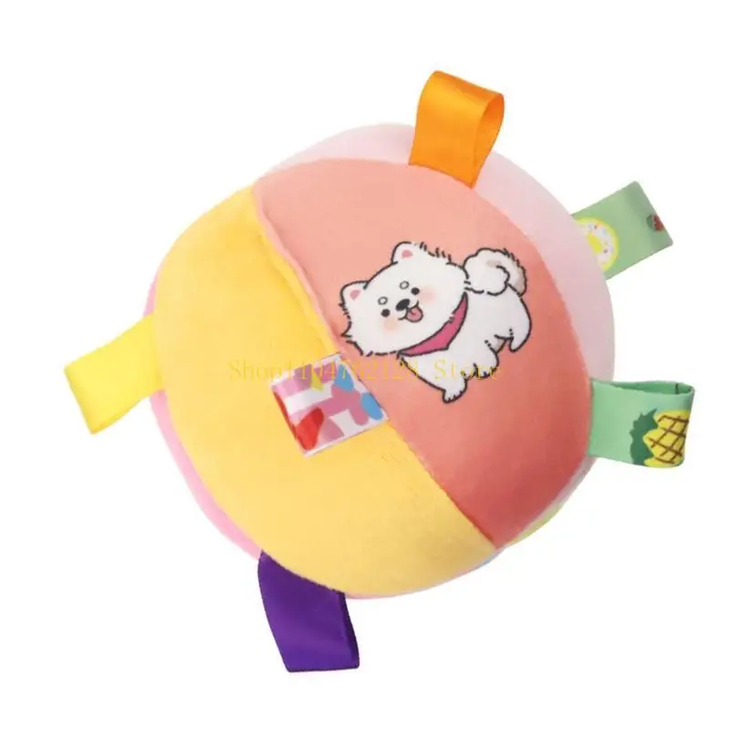 Interactive Dog Plush Toy Ball for Small Dogs, Bells Sound and Ribbon Tab for Indoor Fetching, Toss and Cuddle Play best sale