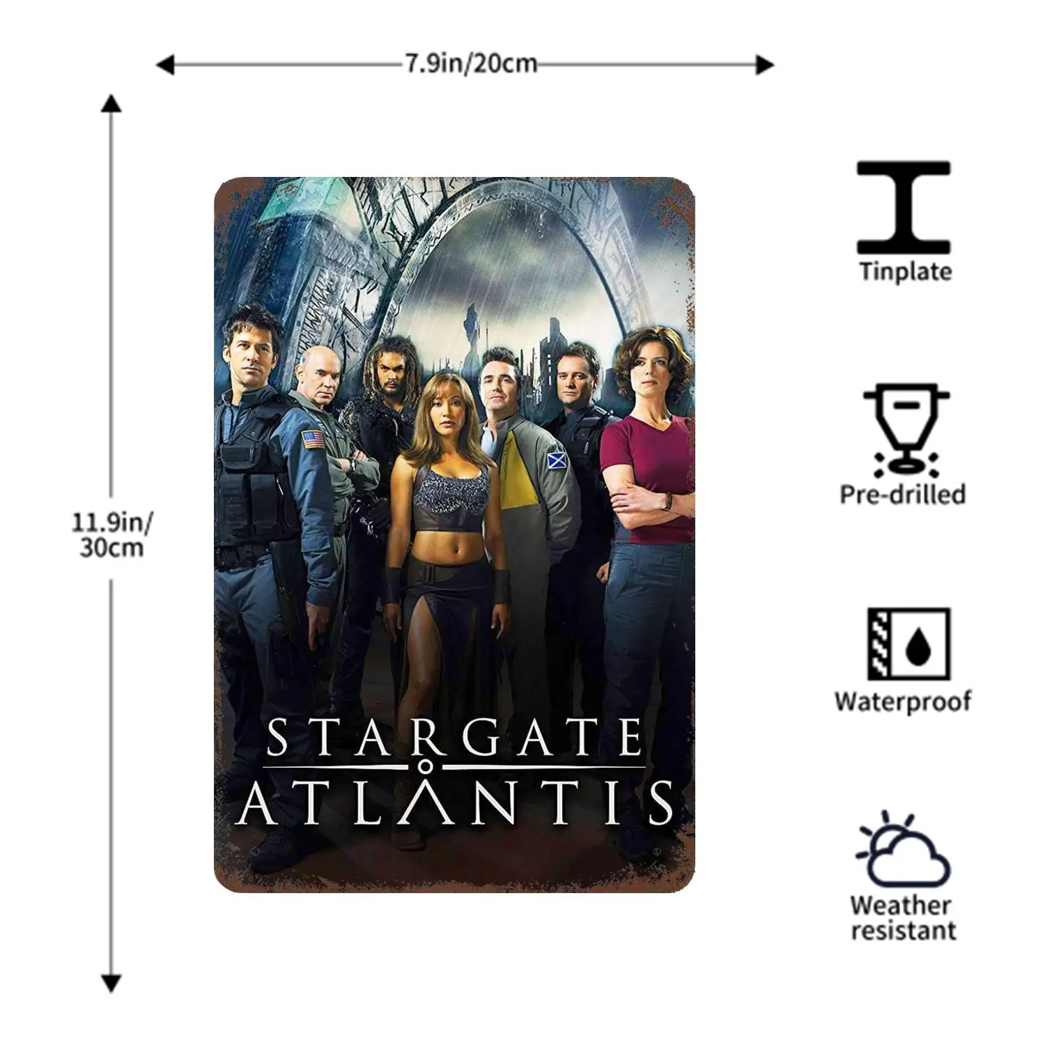 Stargate SG-1 TV Show metal Decor Poster Vintage Tin Sign Metal Sign Decorative Plaque for Pub Bar Man Cave Club Wall Decoration