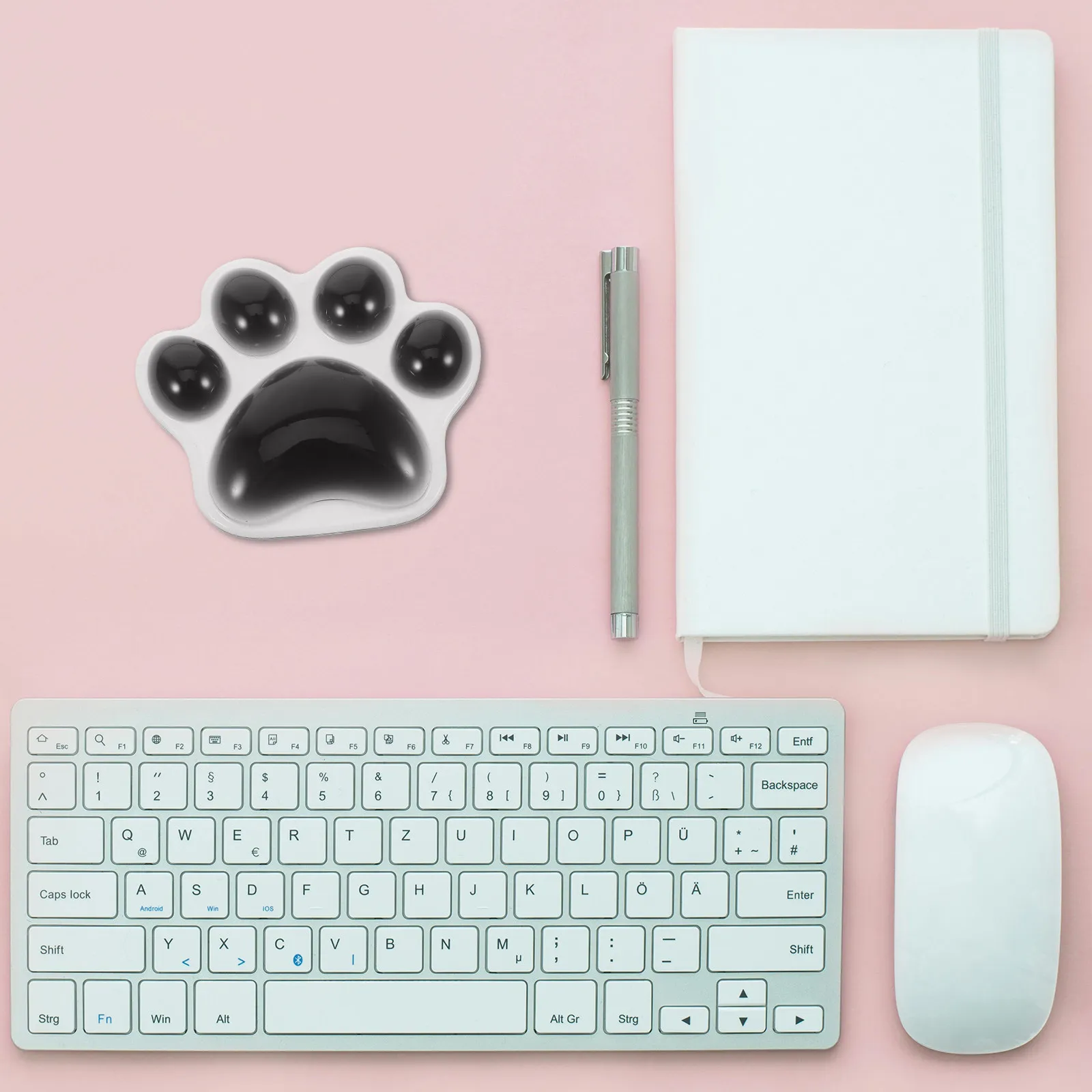 3D Silicone Transparent Cat Paw Mouse Wrist Rest Pad Comfortable Ergonomic Cushion for Keyboard Office Gaming Desk Use