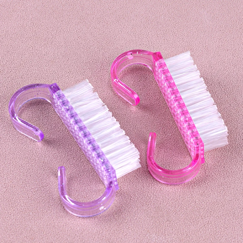 50 Uds. De cepillos suaves coloridos para el cuidado de las uñas para manicura, eliminador de polvo de ángulo pequeño, juego de cepillos limpiadores de polvo UV acrílico
