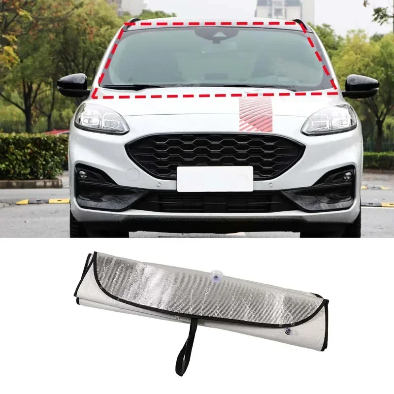 

For Ford Escape 2023 Aluminum Foil Silver Car Front Windshield Sun Protection Parasol Car Accessories