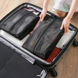 Outdoor Travel Hand Shoe Bag Multi-functional Beach Bag Visible Breathable Mesh Gauze Storage Bag Can Print Advertising LOGO