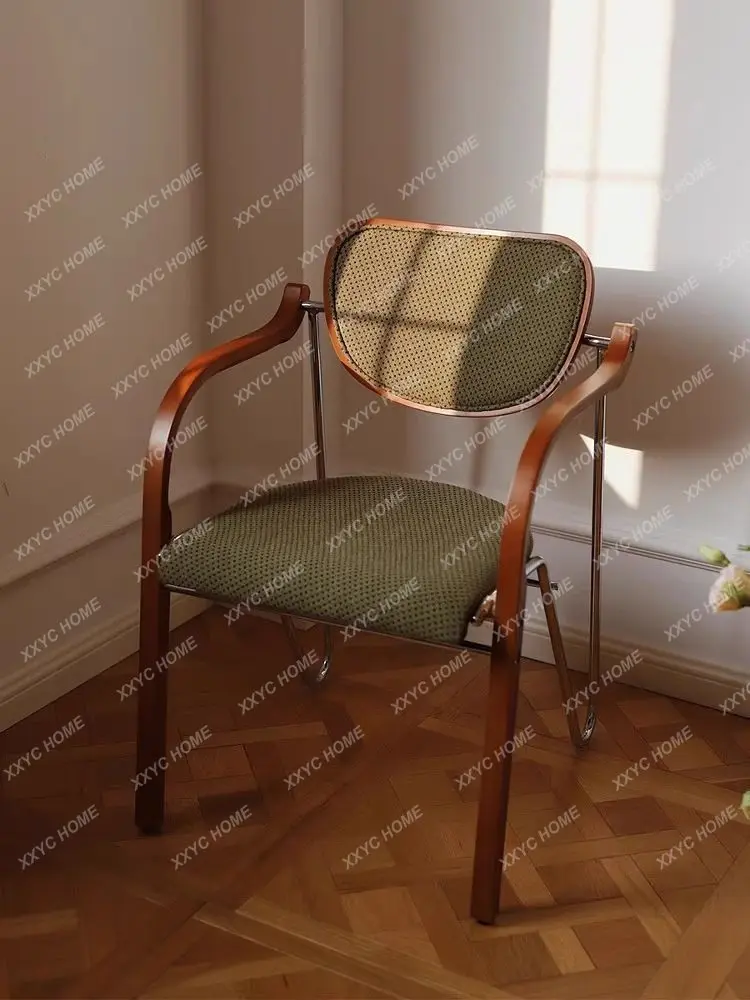 Jdining chair, small apartment, simple light luxury, retro restaurant backrest chair, Internet celebrity second-hand chair, ne