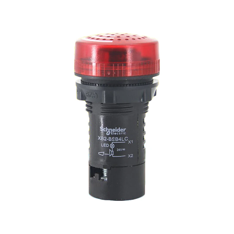 XB2BSB4LC Illuminated buzzer, Easy Harmony XB2, plastic, red, 22mm, 90dB, 24V AC/DC