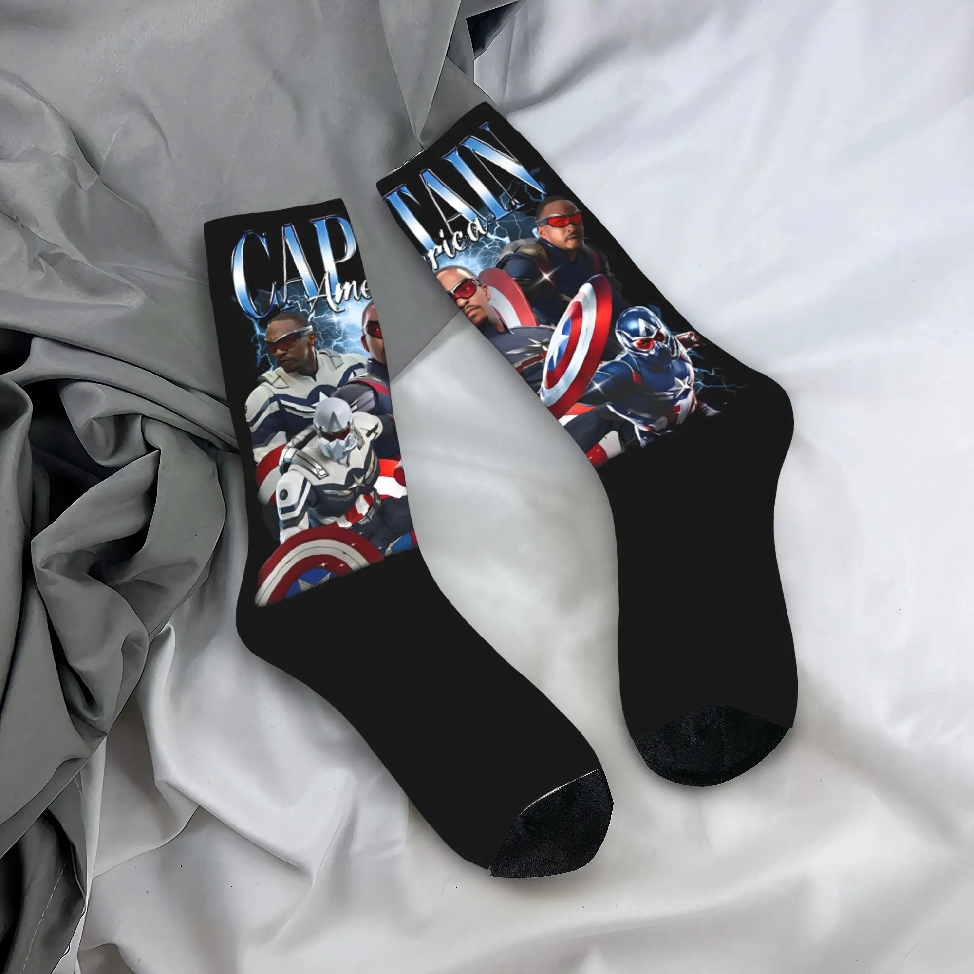 Happy Funny  Men Women Socks Captain America: Brave New World Merch Comfortable  High Quality Socks All Season