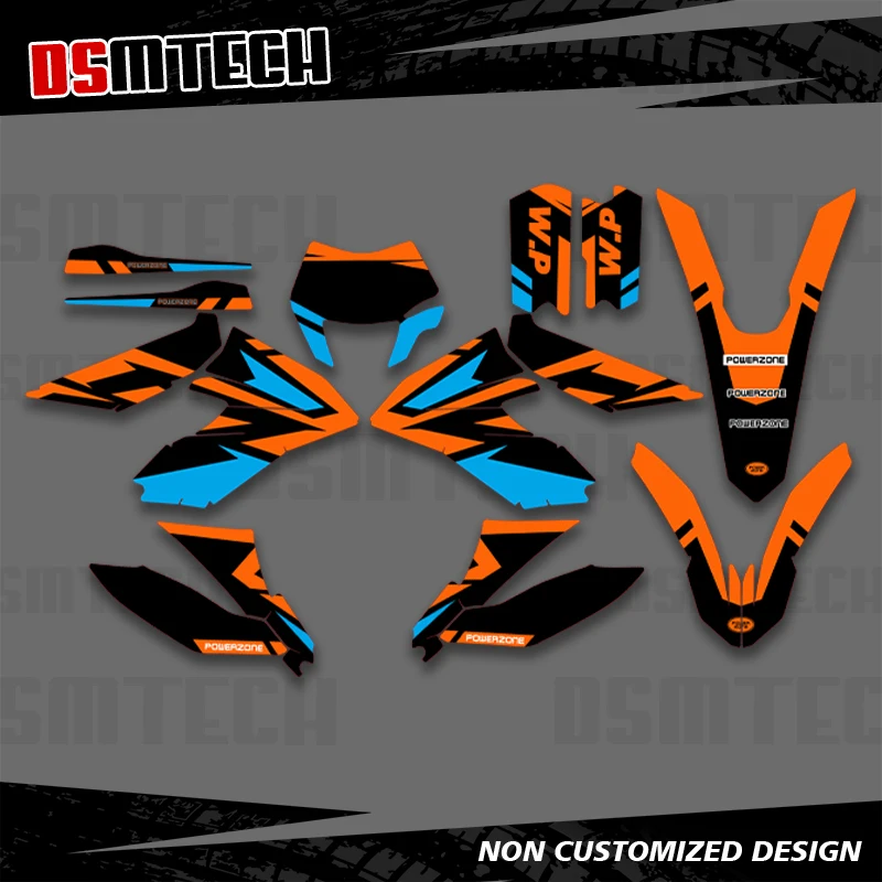 

DSMTECH for KTM Freeride 2012-17 2018-20 250 350 Graphics Decals Stickers Custom Number Name Glossy Bright Stickers Waterproof
