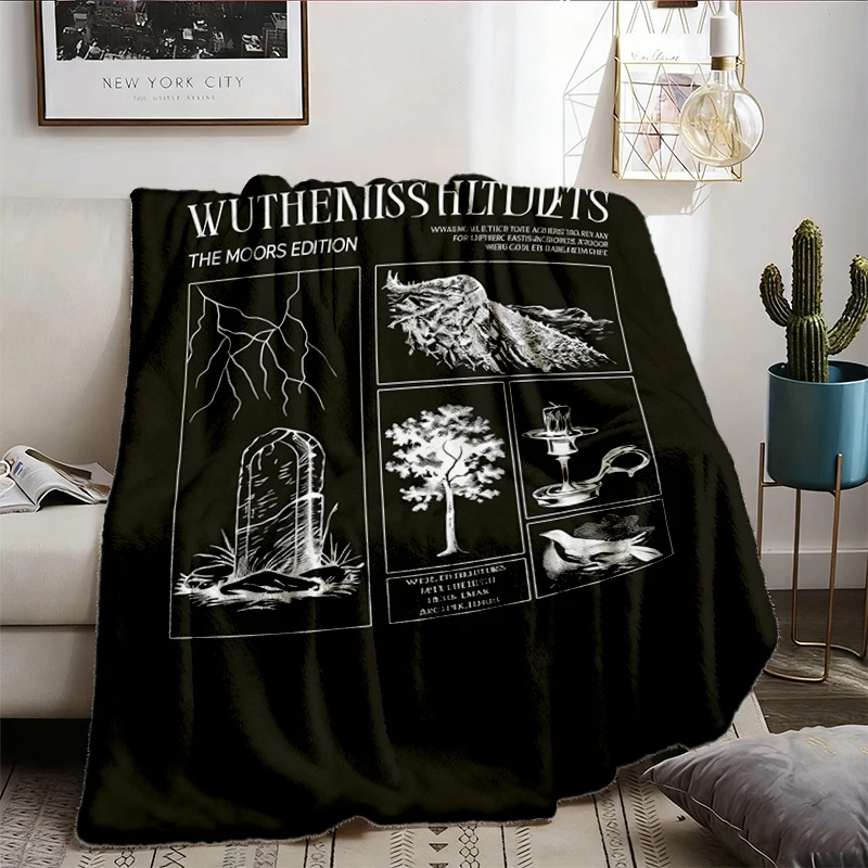 Wuthering Heights Written By Emily Bronte Signature Flannel Blanket Words on Back Cathy Heathcliff Movie Lover Valentine