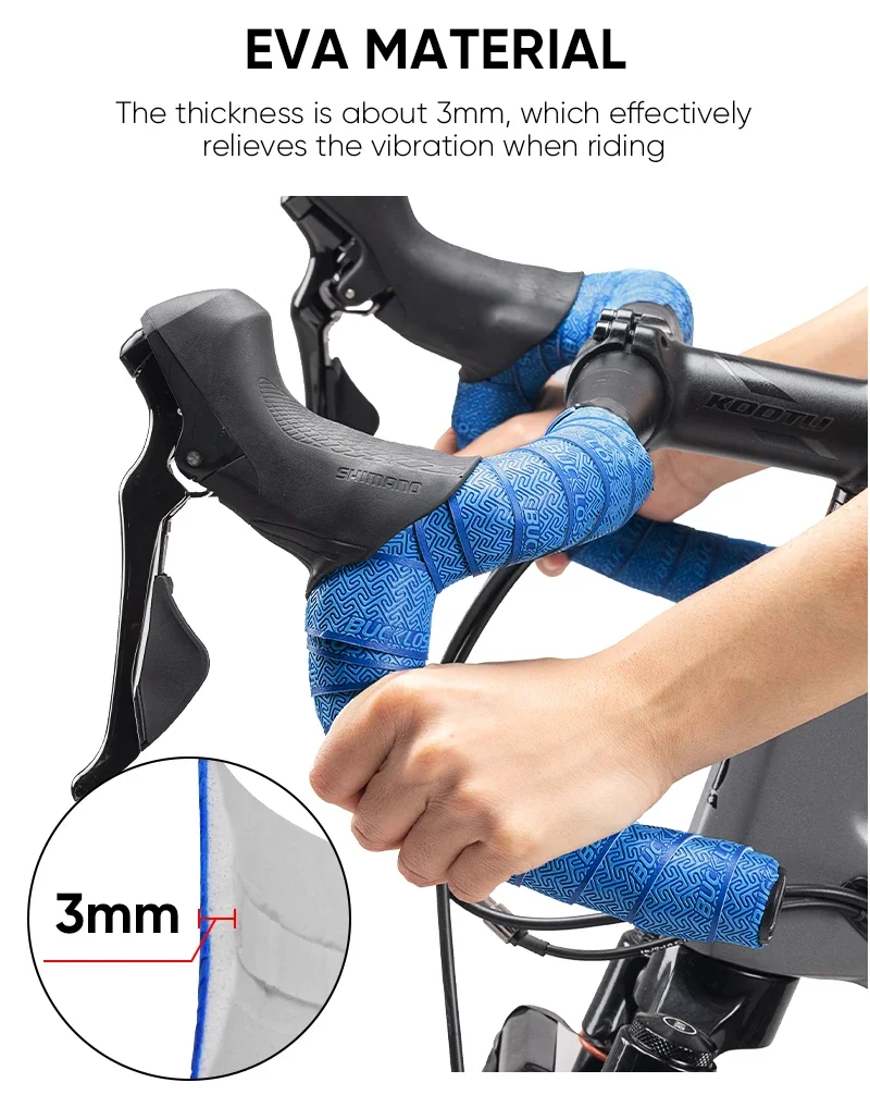 BUCKLOS Rennrad-Lenkerband, bequemes Fahrrad-Lenkerband, Rennrad-Lenkerwickler, Rennrad-Wrapper – Detail 20