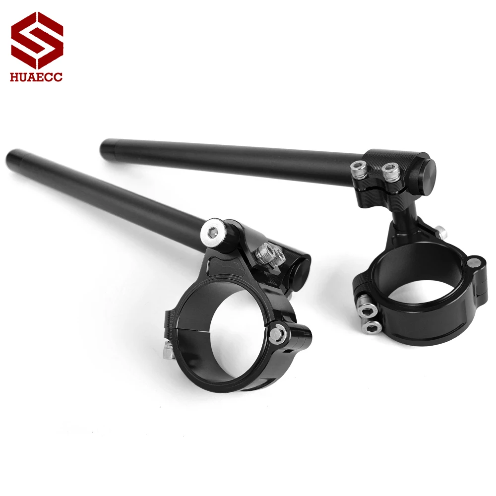 

52mm CNC Billet Aluminum Adjustable Clip-On Handlebar Fit most of sport bike with 52mm fork clip