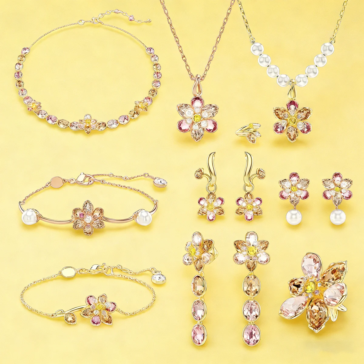 

Элитный модный комплект 2026: Новое ожерелье, браслет и серьги с жемчугом и цветами. Элегантный, универсальный, для повседневной носки, вечеринок, работы, поездок, праздников. Идеальный подарок.