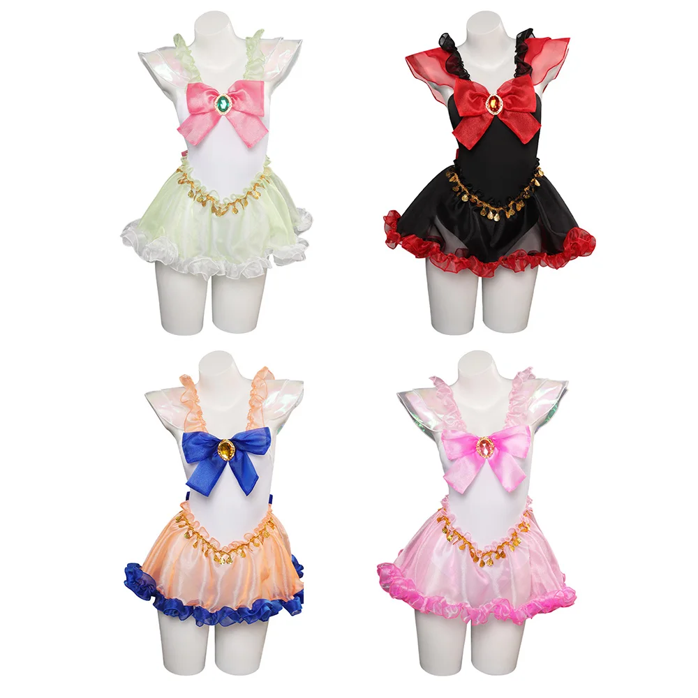 Female Aino Minako Cosplay Costume Kino Makoto Chibiusa Disguise Summer Kawaii Adult Female Girls Halloween Carnival Swimsuit