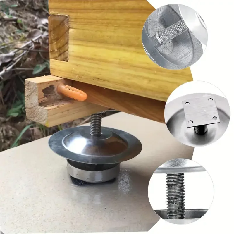 4 Sets Beehive Feet Bee Hive Anti-ant Bracket Beehive Base Waterproof Ants Proof Hive Feet Beehive Stand Beekeeping Tools