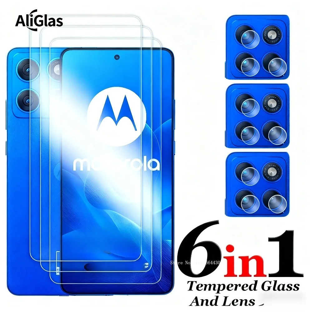 

6IN1 закаленное стекло для Motorola Edge 70 60 50 Neo 60 Стилус Защитная пленка для экрана HD 3 шт. с закаленным стеклом + 3 шт. пленка для объектива