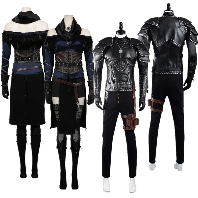 Geralt Cosplay Yennefer Fantasia Costume Adult Men Wizard Fantasy Women Roleplay Outfits Halloween Carnival Party Disguise Suit